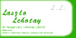 laszlo lehotay business card
