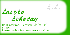 laszlo lehotay business card